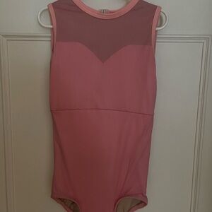 Pink Sleeveless Youth Bodysuit